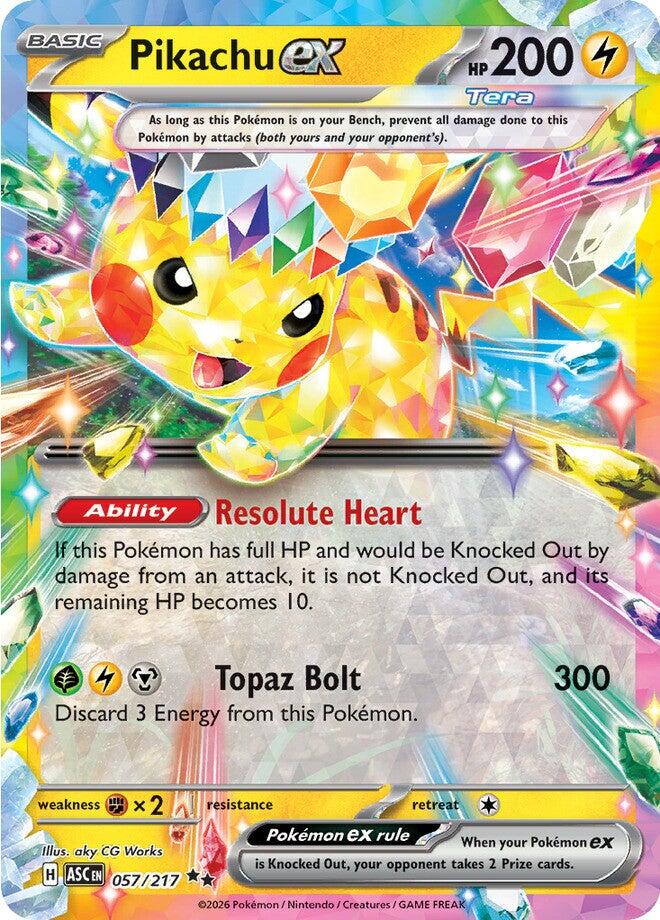 Pikachu ex (057/217) [Mega Evolution: Ascended Heroes] | Anubis Games and Hobby