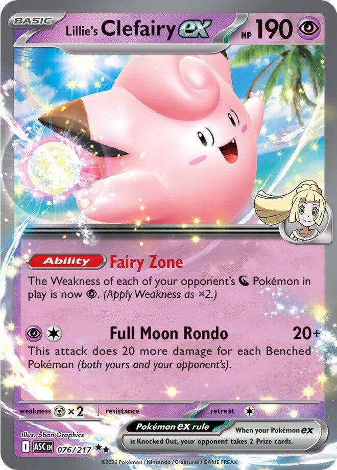Lillie's Clefairy ex (076/217) [Mega Evolution: Ascended Heroes] | Anubis Games and Hobby