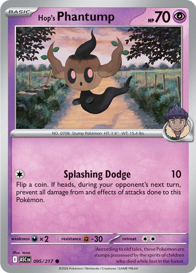 Hop's Phantump (095/217) [Mega Evolution: Ascended Heroes] | Anubis Games and Hobby