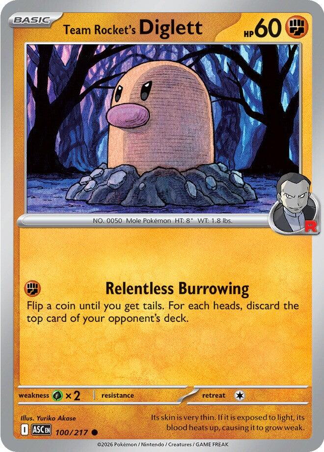 Team Rocket's Diglett (100/217) [Mega Evolution: Ascended Heroes] | Anubis Games and Hobby