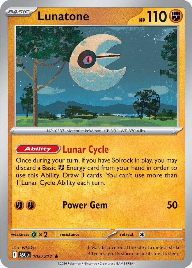 Lunatone (105/217) [Mega Evolution: Ascended Heroes] | Anubis Games and Hobby