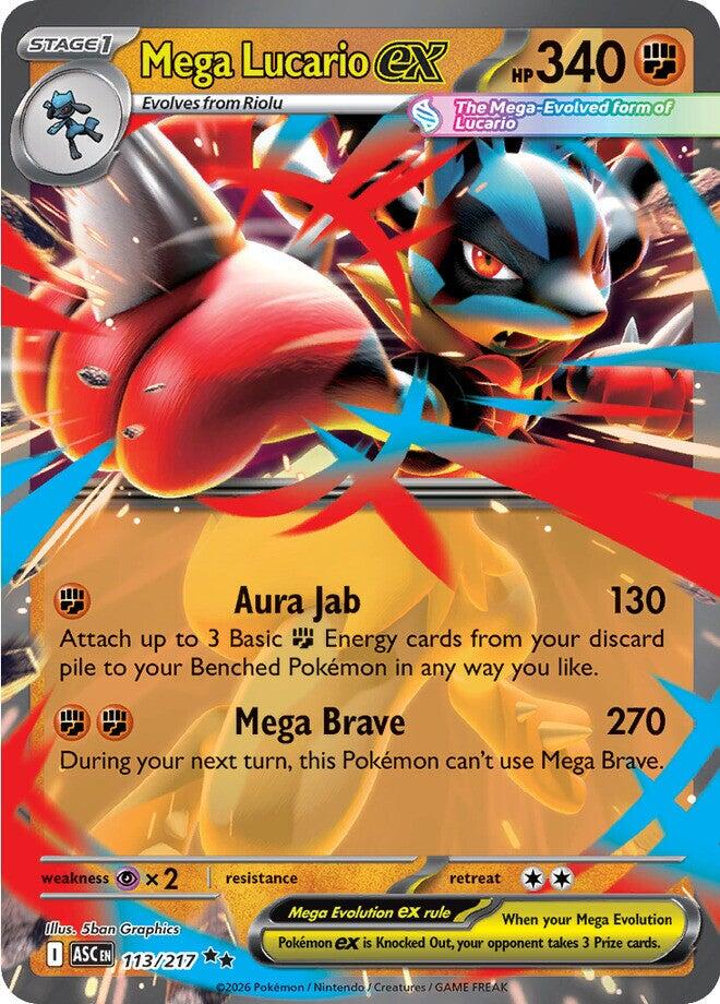 Mega Lucario ex (113/217) [Mega Evolution: Ascended Heroes] | Anubis Games and Hobby