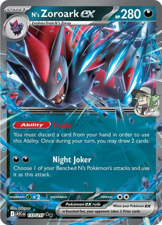 N's Zoroark ex (137/217) [Mega Evolution: Ascended Heroes] | Anubis Games and Hobby