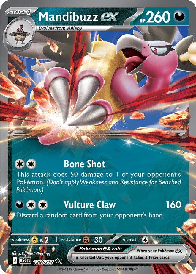 Mandibuzz ex (139/217) [Mega Evolution: Ascended Heroes] | Anubis Games and Hobby