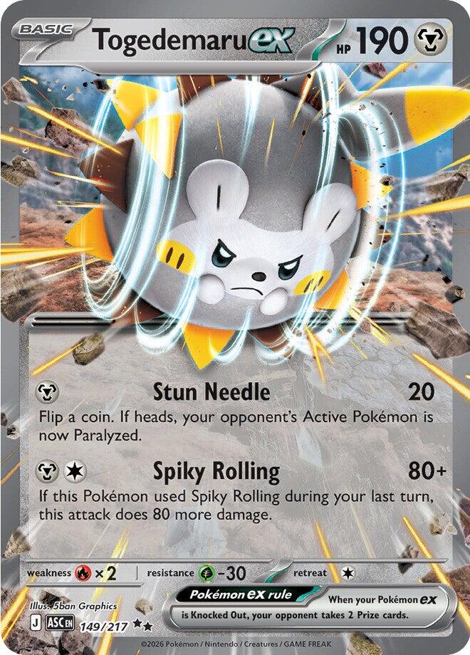 Togedemaru ex (149/217) [Mega Evolution: Ascended Heroes] | Anubis Games and Hobby
