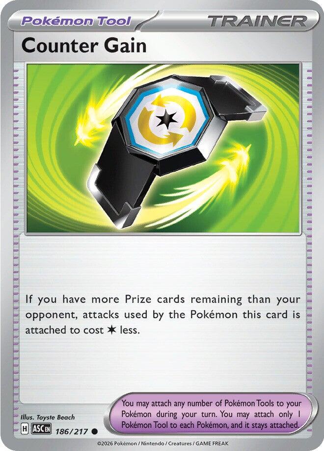 Counter Gain (186/217) (Reverse Holo) [Mega Evolution: Ascended Heroes] | Anubis Games and Hobby