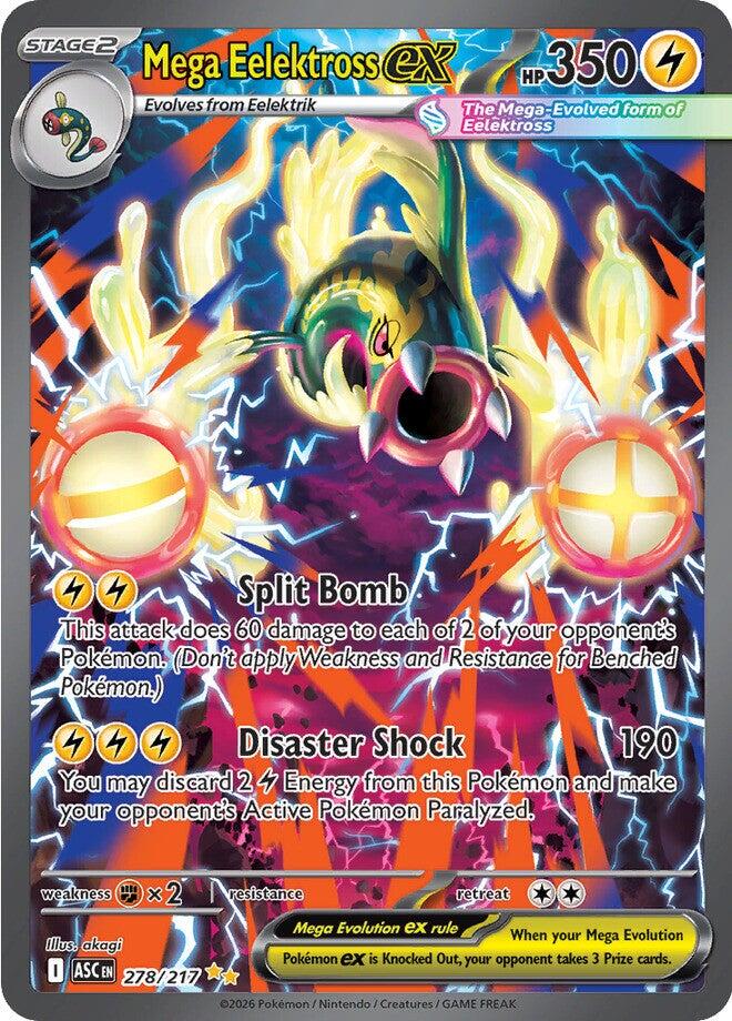 Mega Eelektross ex (278/217) [Mega Evolution: Ascended Heroes] | Anubis Games and Hobby