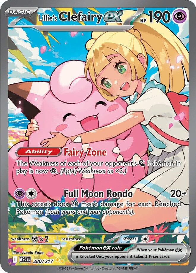 Lillie's Clefairy ex (280/217) [Mega Evolution: Ascended Heroes] | Anubis Games and Hobby