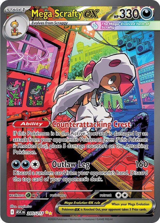 Mega Scrafty ex (285/217) [Mega Evolution: Ascended Heroes] | Anubis Games and Hobby