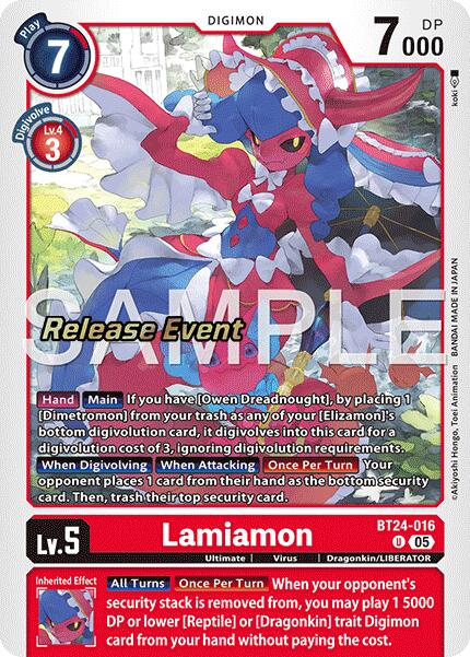 Lamiamon [BT24-016] [Time Stranger Release Events Cards] | Anubis Games and Hobby