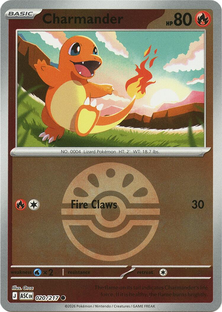 Charmander (020/217) (Quick Ball) [Mega Evolution: Ascended Heroes] | Anubis Games and Hobby