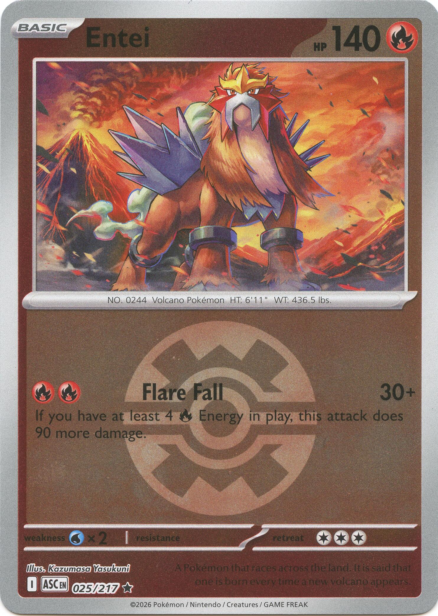 Entei (025/217) (Quick Ball) [Mega Evolution: Ascended Heroes] | Anubis Games and Hobby