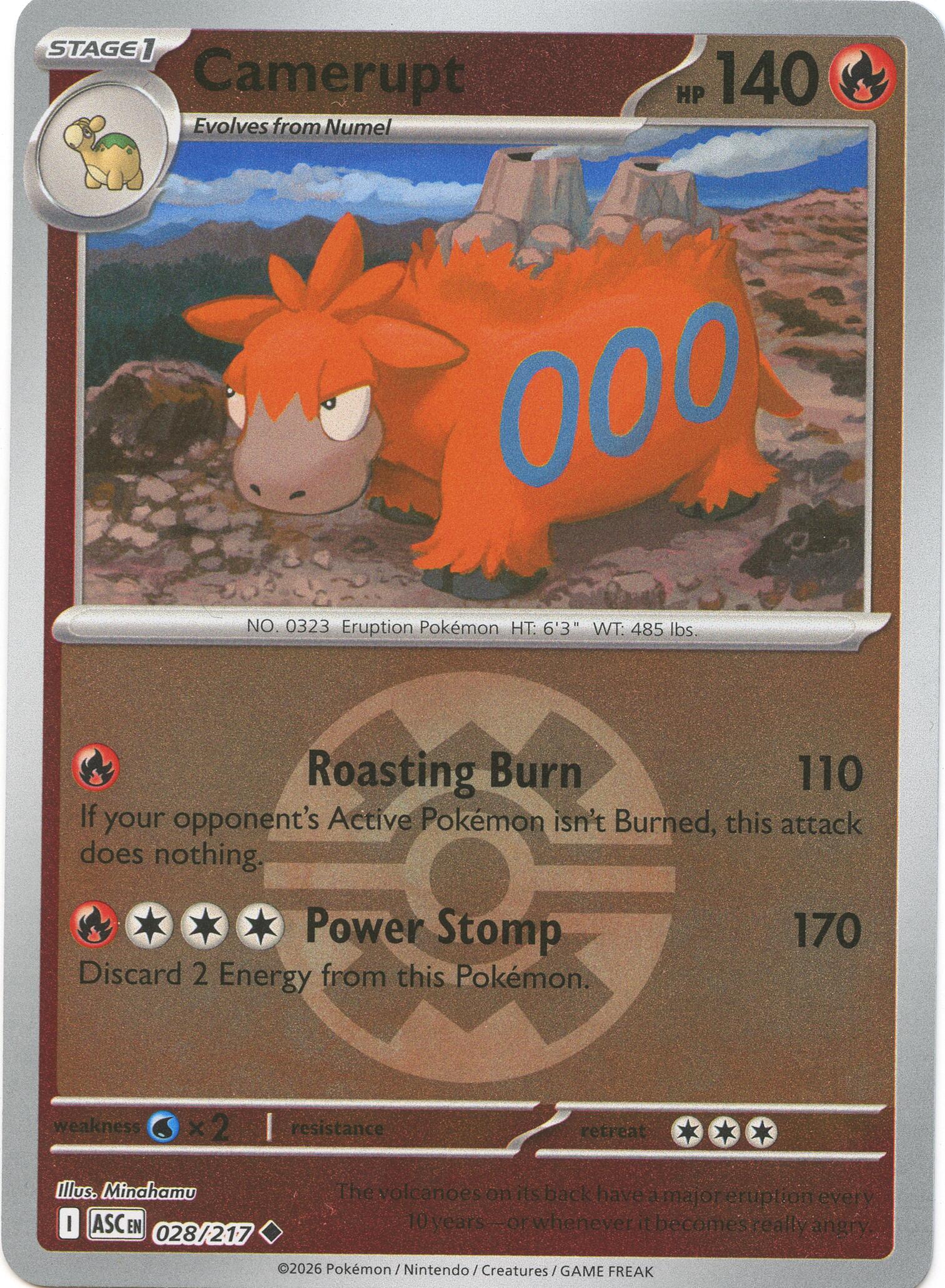 Camerupt (028/217) (Quick Ball) [Mega Evolution: Ascended Heroes] | Anubis Games and Hobby