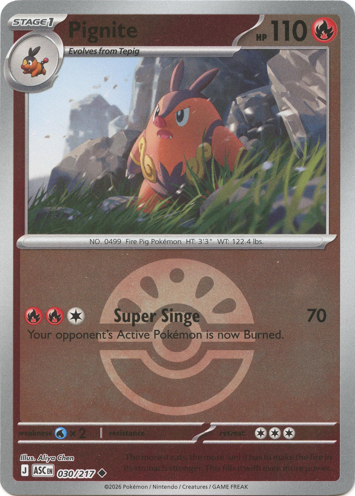 Pignite (030/217) (Friend Ball) [Mega Evolution: Ascended Heroes] | Anubis Games and Hobby