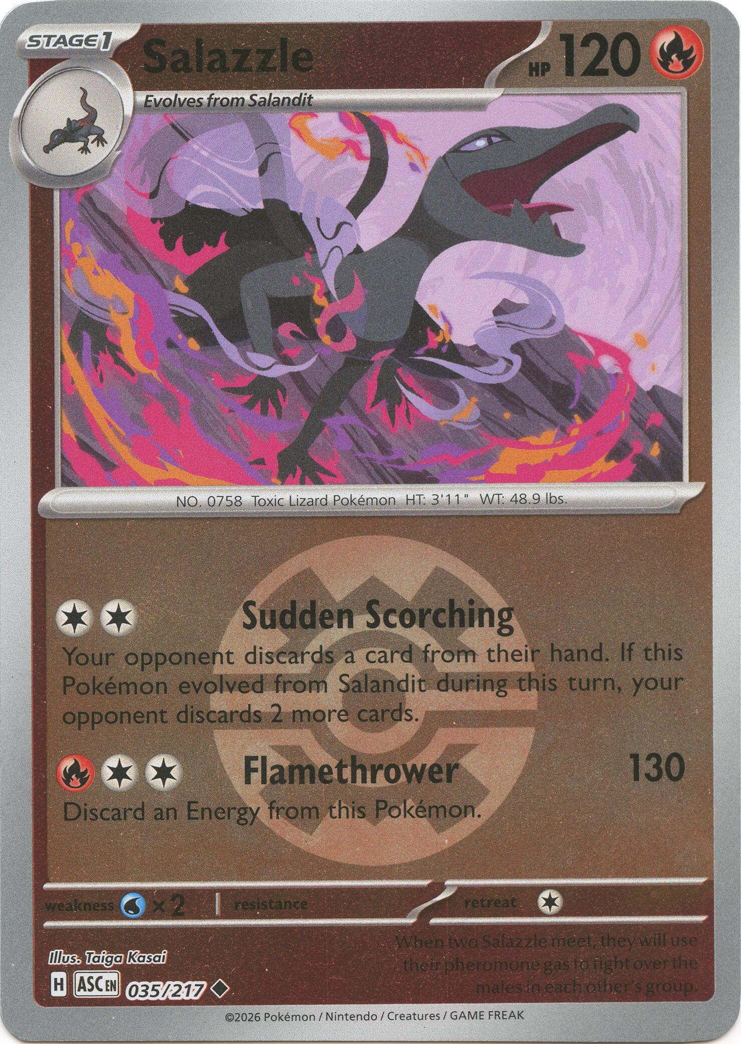 Salazzle (035/217) (Quick Ball) [Mega Evolution: Ascended Heroes] | Anubis Games and Hobby