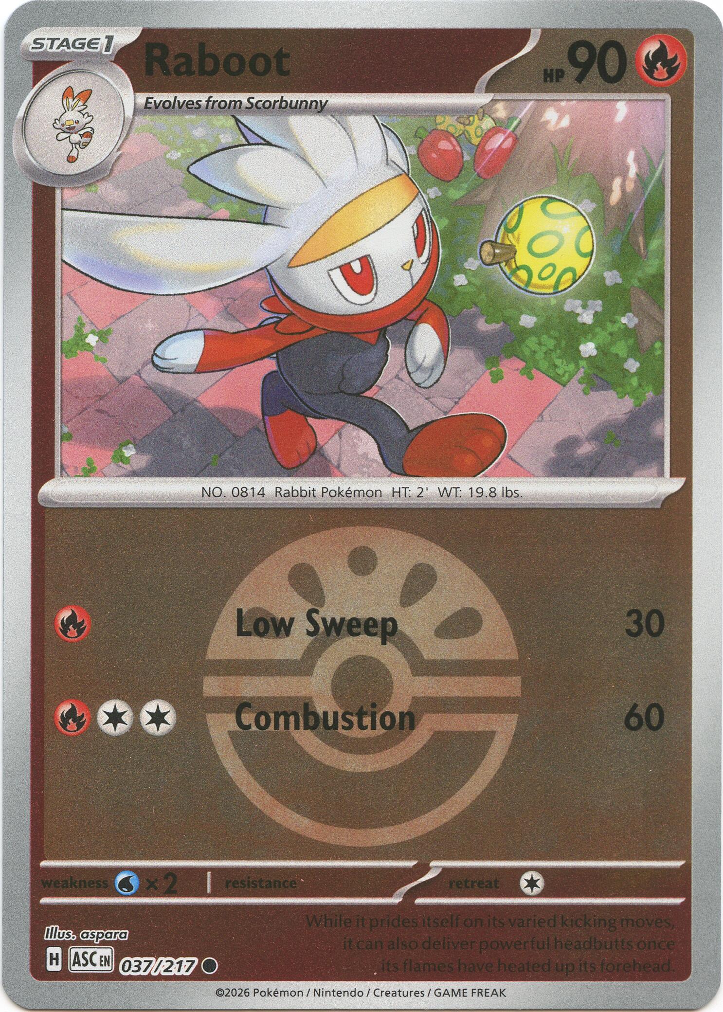 Raboot (037/217) (Friend Ball) [Mega Evolution: Ascended Heroes] | Anubis Games and Hobby