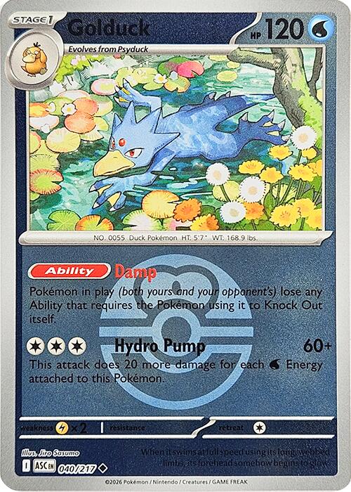 Golduck (040/217) (Love Ball) [Mega Evolution: Ascended Heroes] | Anubis Games and Hobby