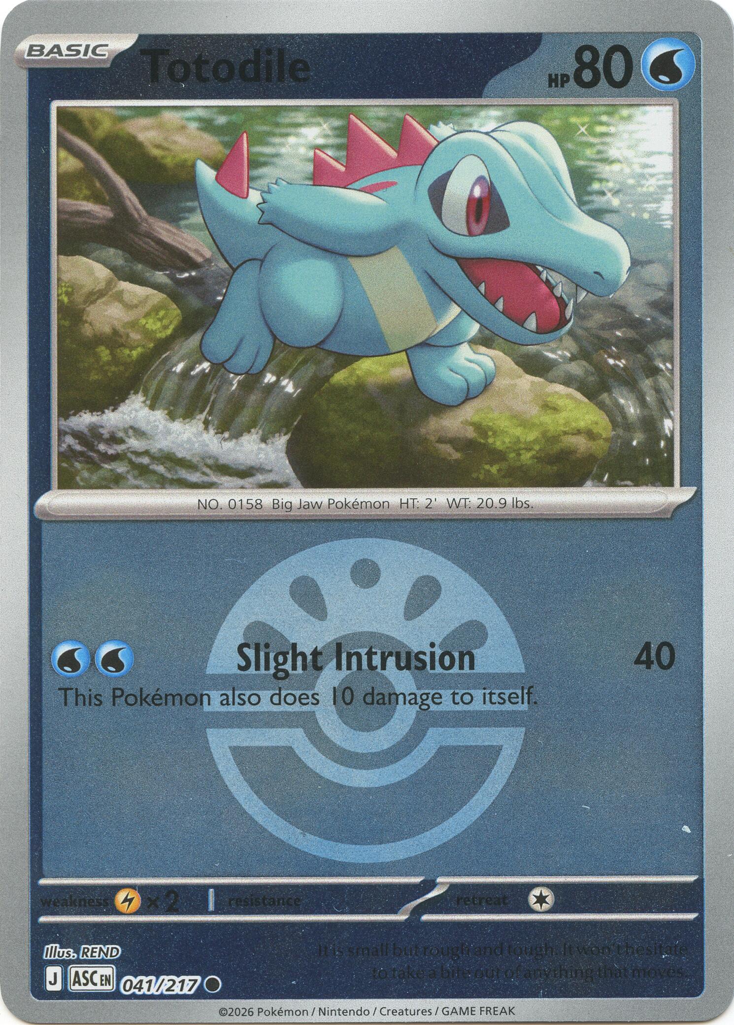 Totodile (041/217) (Friend Ball) [Mega Evolution: Ascended Heroes] | Anubis Games and Hobby