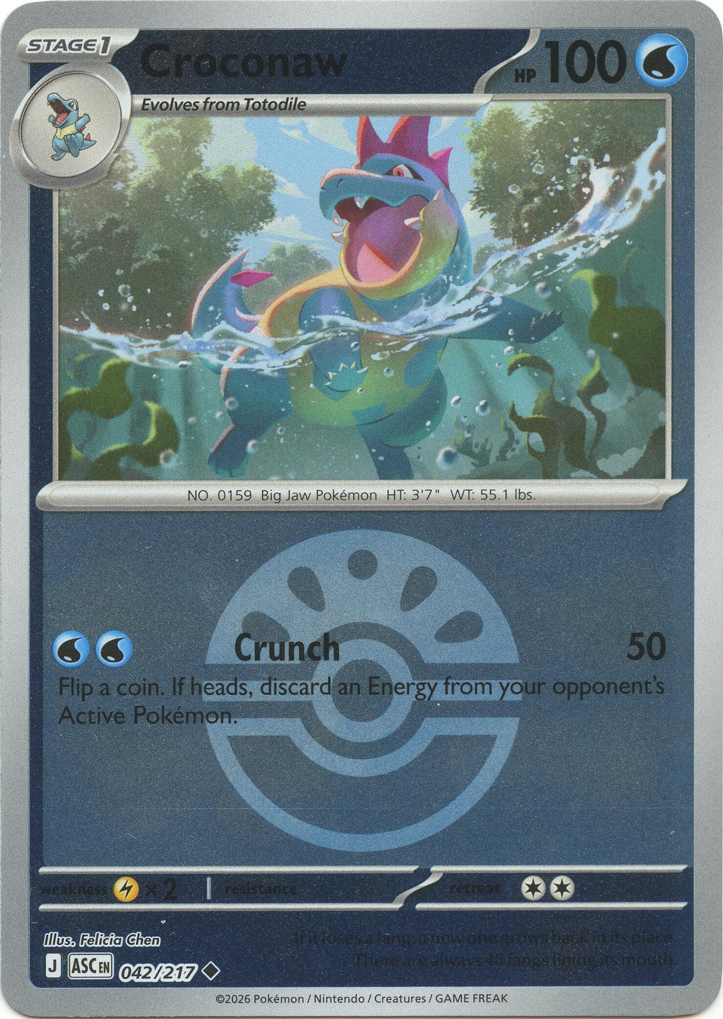 Croconaw (042/217) (Friend Ball) [Mega Evolution: Ascended Heroes] | Anubis Games and Hobby