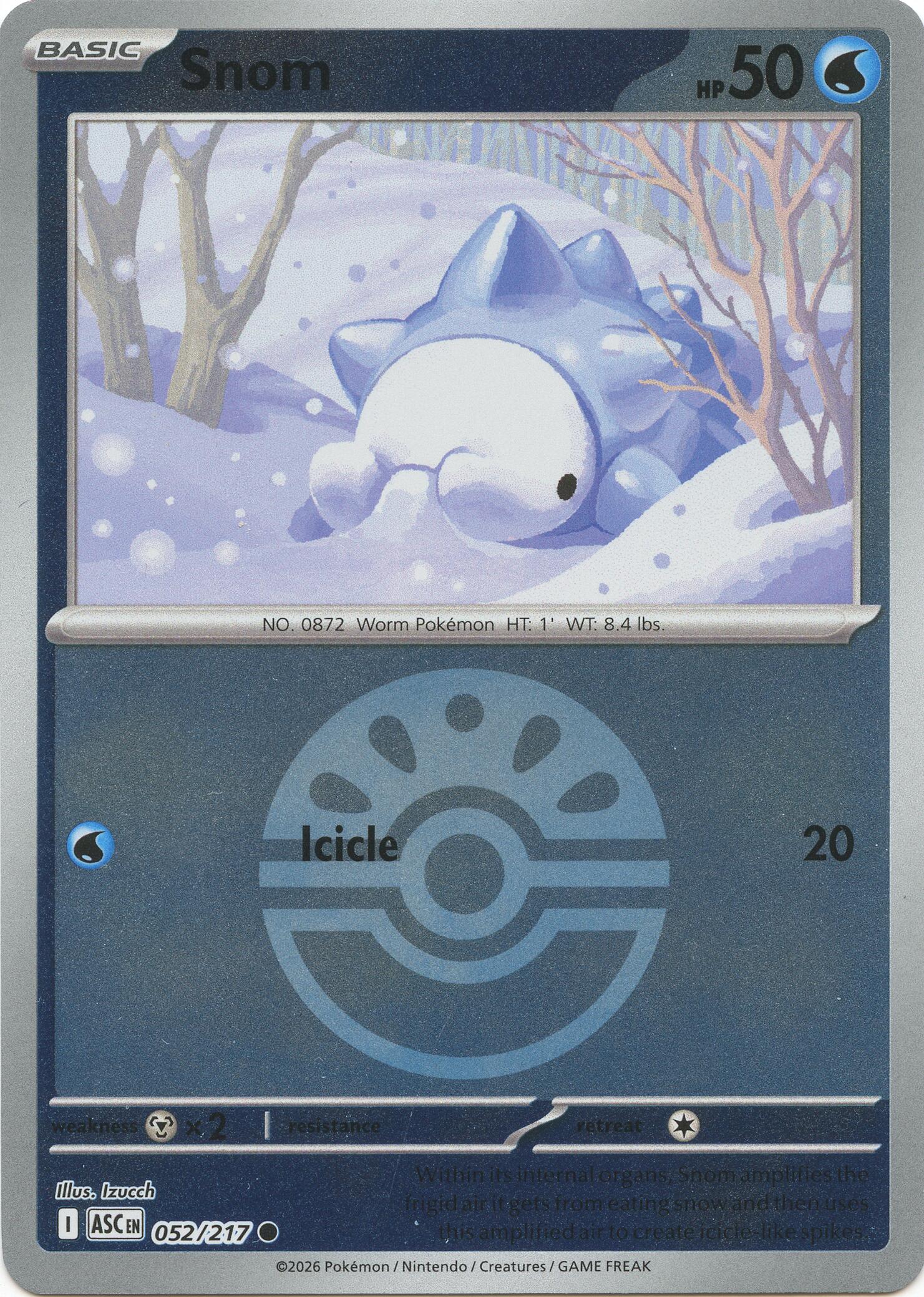 Snom (052/217) (Friend Ball) [Mega Evolution: Ascended Heroes] | Anubis Games and Hobby