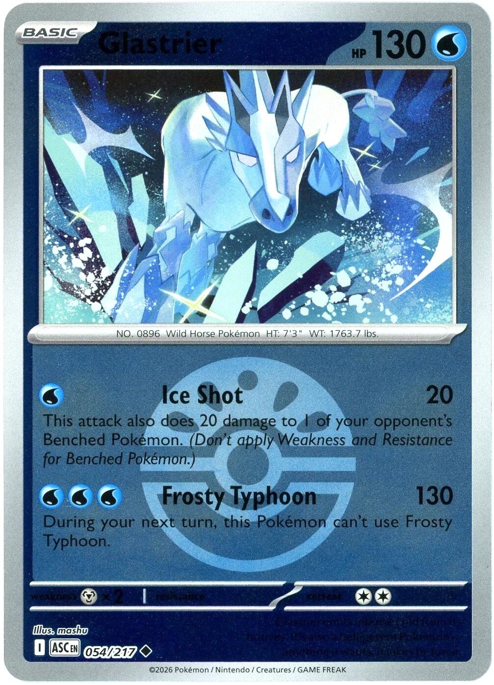 Glastrier (054/217) (Friend Ball) [Mega Evolution: Ascended Heroes] | Anubis Games and Hobby