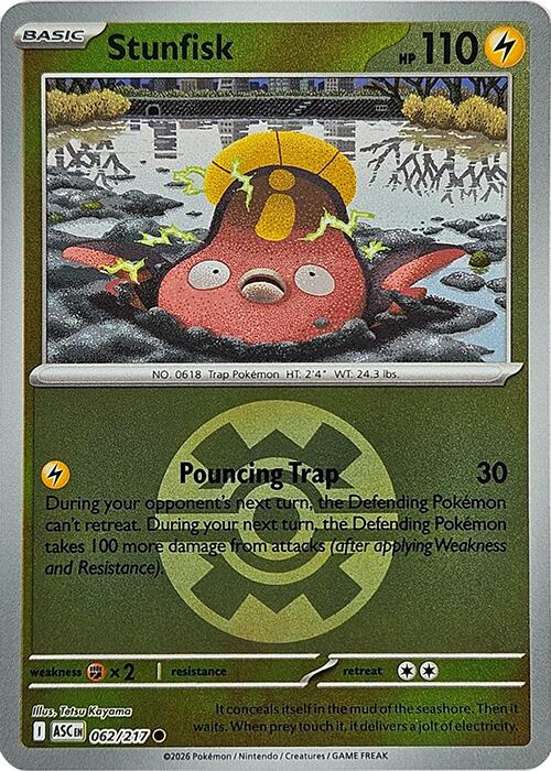 Stunfisk (062/217) (Quick Ball) [Mega Evolution: Ascended Heroes] | Anubis Games and Hobby