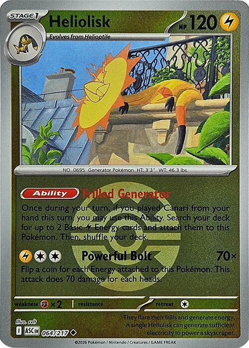 Heliolisk (064/217) (Quick Ball) [Mega Evolution: Ascended Heroes] | Anubis Games and Hobby
