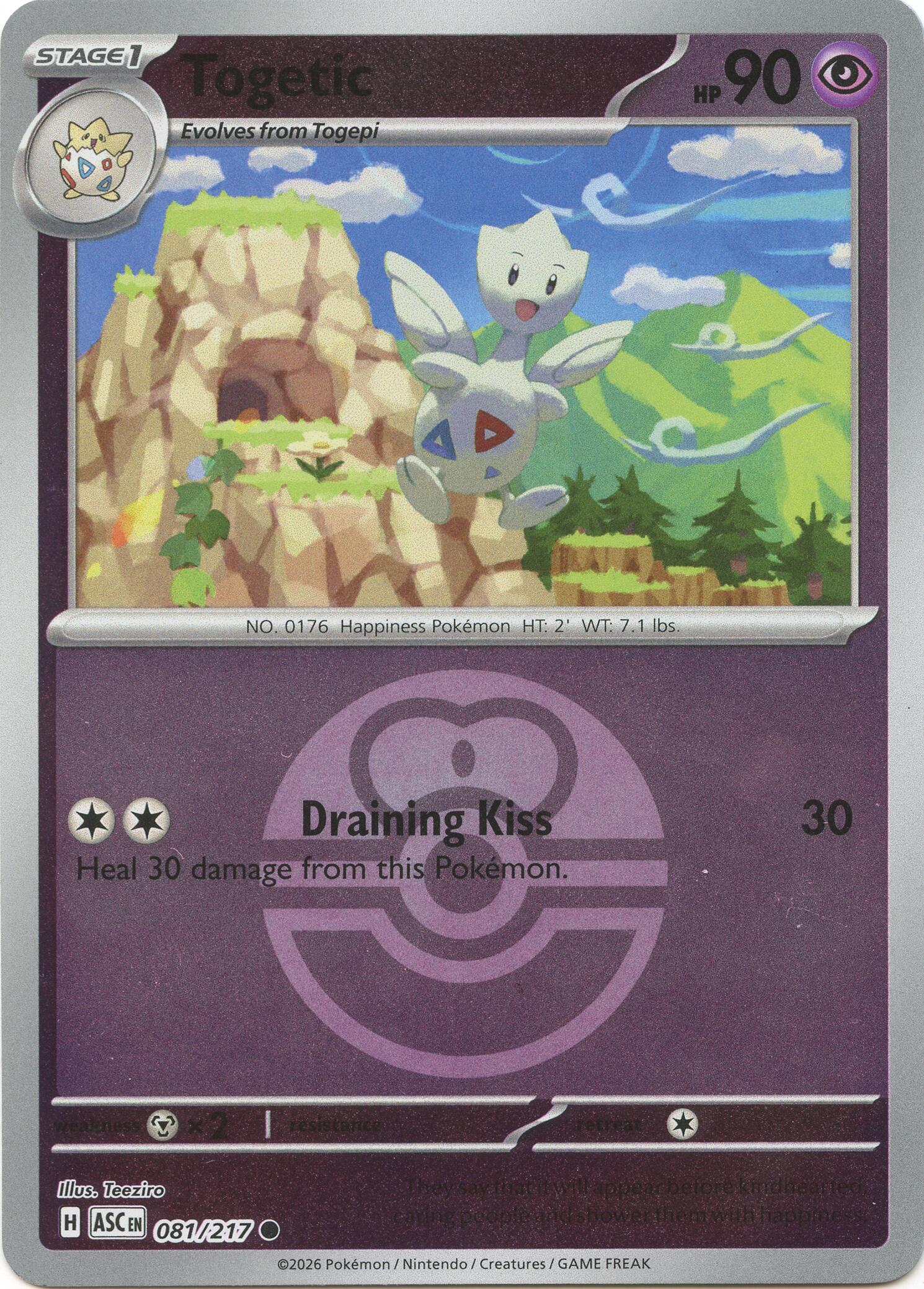 Togetic (081/217) (Love Ball) [Mega Evolution: Ascended Heroes] | Anubis Games and Hobby