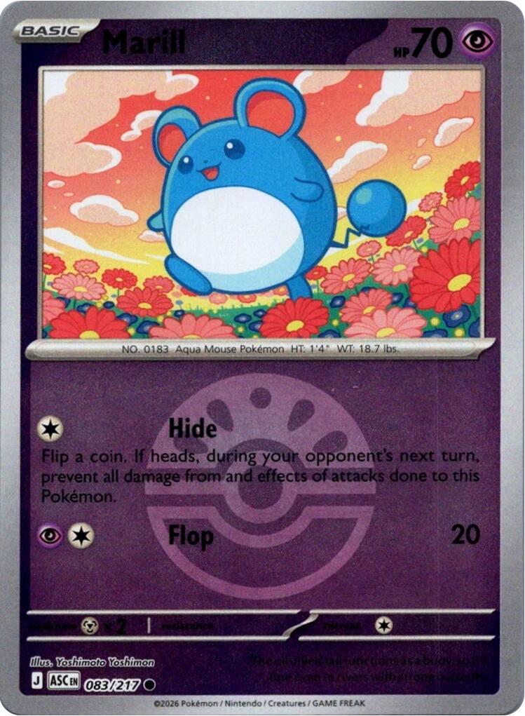 Marill (083/217) (Friend Ball) [Mega Evolution: Ascended Heroes] | Anubis Games and Hobby