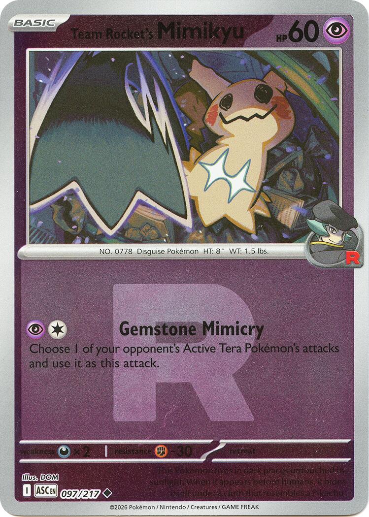 Team Rocket's Mimikyu (097/217) (Team Rocket) [Mega Evolution: Ascended Heroes] | Anubis Games and Hobby