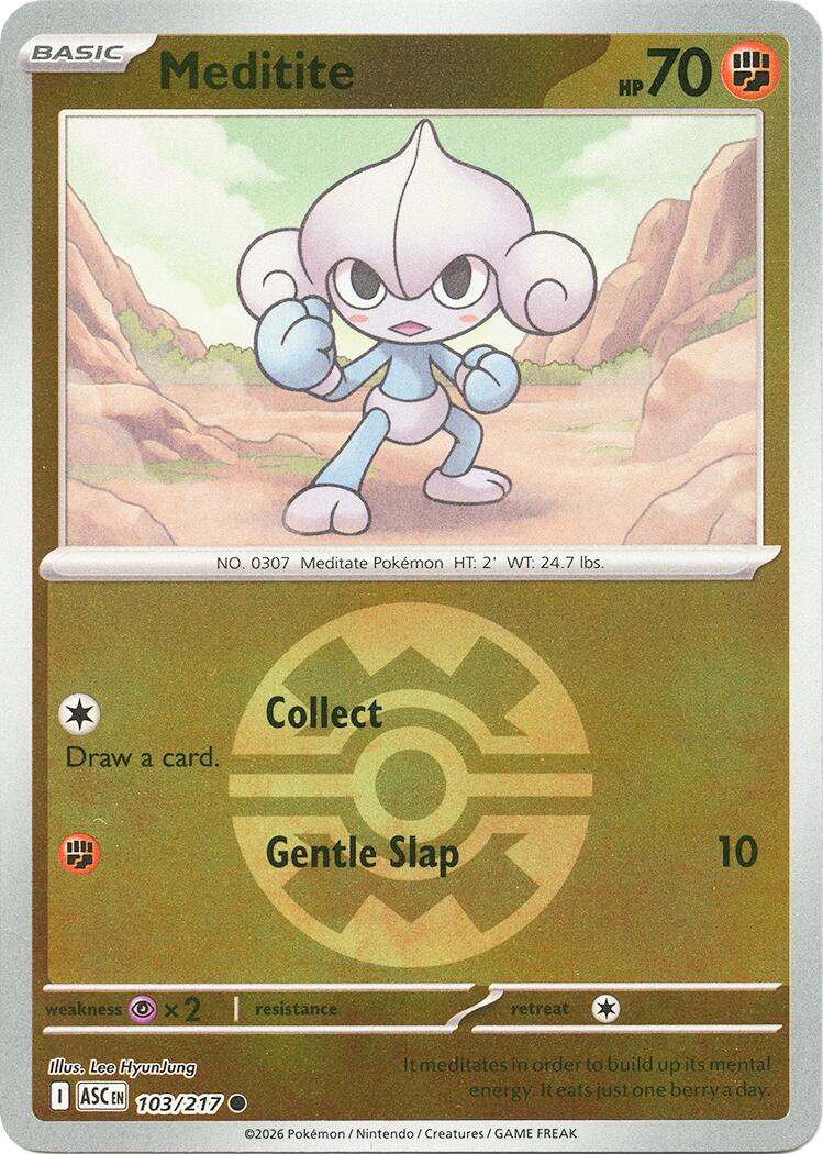Meditite (103/217) (Quick Ball) [Mega Evolution: Ascended Heroes] | Anubis Games and Hobby