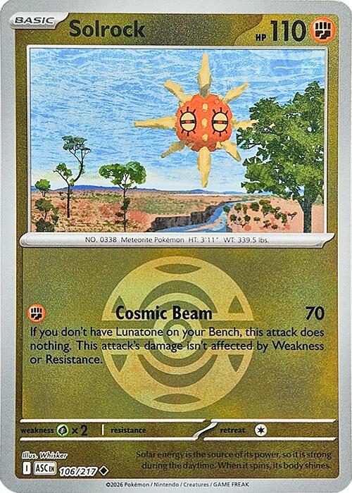 Solrock (106/217) (Dusk Ball) [Mega Evolution: Ascended Heroes] | Anubis Games and Hobby