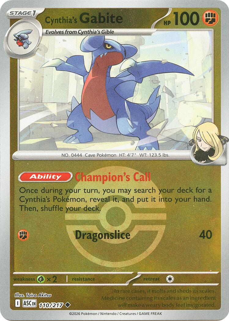Cynthia's Gabite (110/217) (Poke Ball) [Mega Evolution: Ascended Heroes] | Anubis Games and Hobby