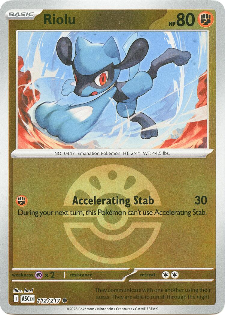 Riolu (112/217) (Friend Ball) [Mega Evolution: Ascended Heroes] | Anubis Games and Hobby