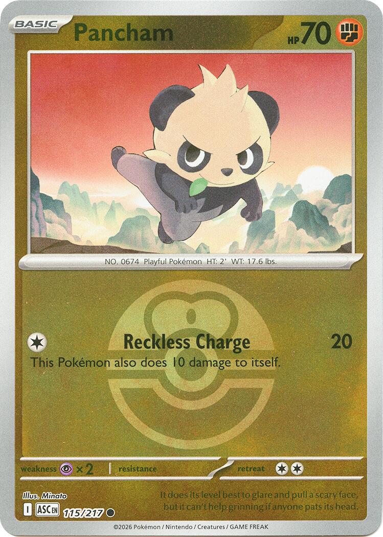 Pancham (115/217) (Love Ball) [Mega Evolution: Ascended Heroes] | Anubis Games and Hobby
