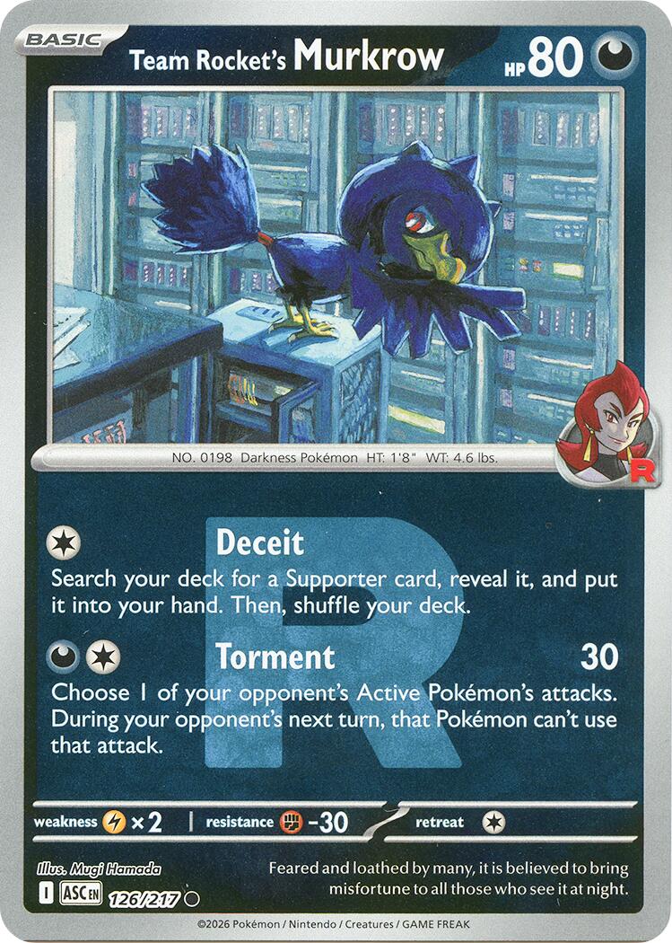 Team Rocket's Murkrow (126/217) (Team Rocket) [Mega Evolution: Ascended Heroes] | Anubis Games and Hobby