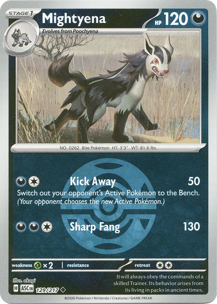 Mightyena (129/217) (Dusk Ball) [Mega Evolution: Ascended Heroes] | Anubis Games and Hobby