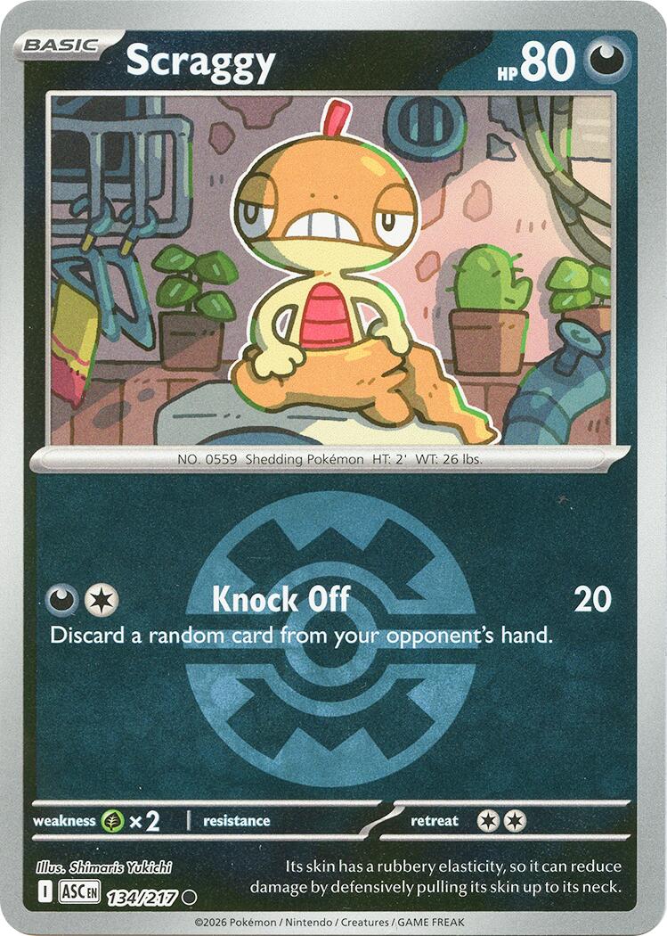 Scraggy (134/217) (Quick Ball) [Mega Evolution: Ascended Heroes] | Anubis Games and Hobby
