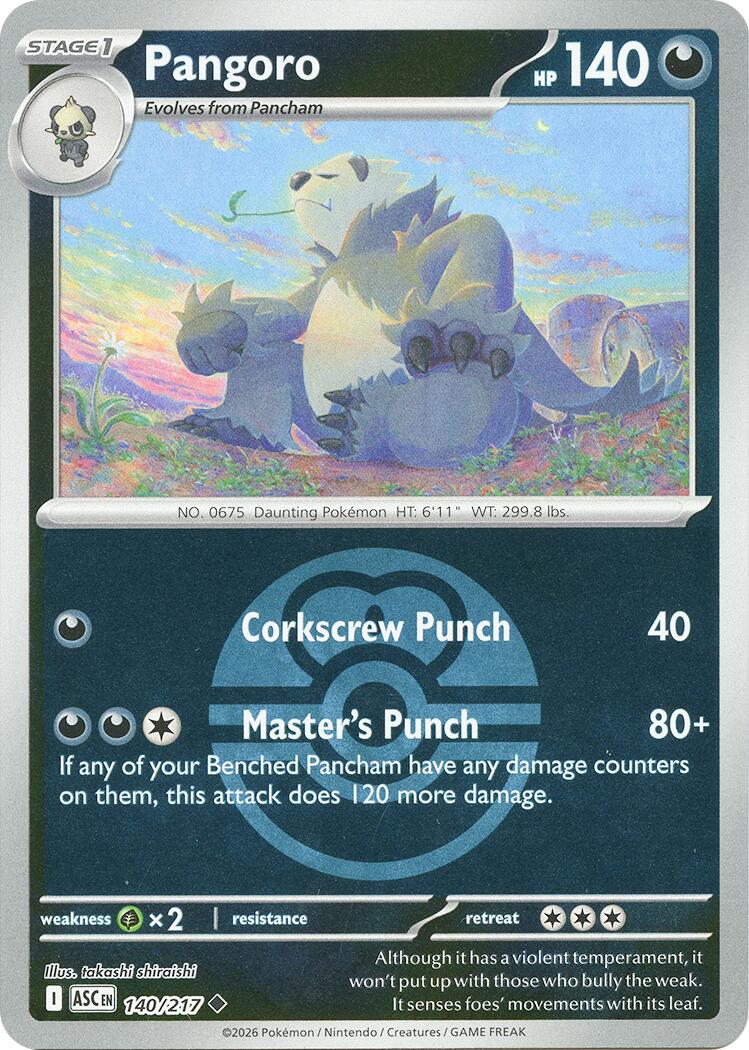 Pangoro (140/217) (Love Ball) [Mega Evolution: Ascended Heroes] | Anubis Games and Hobby