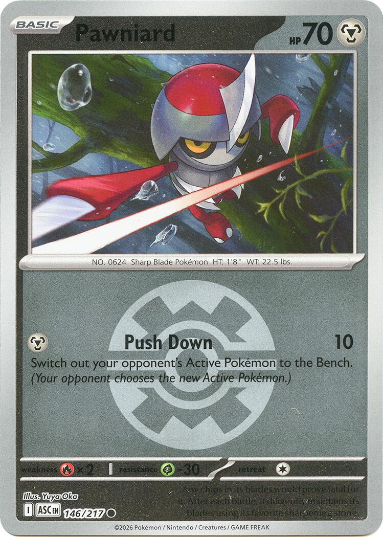 Pawniard (146/217) (Quick Ball) [Mega Evolution: Ascended Heroes] | Anubis Games and Hobby