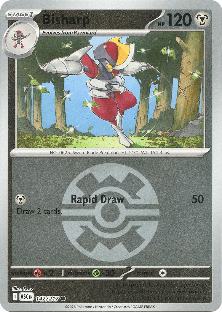 Bisharp (147/217) (Quick Ball) [Mega Evolution: Ascended Heroes] | Anubis Games and Hobby