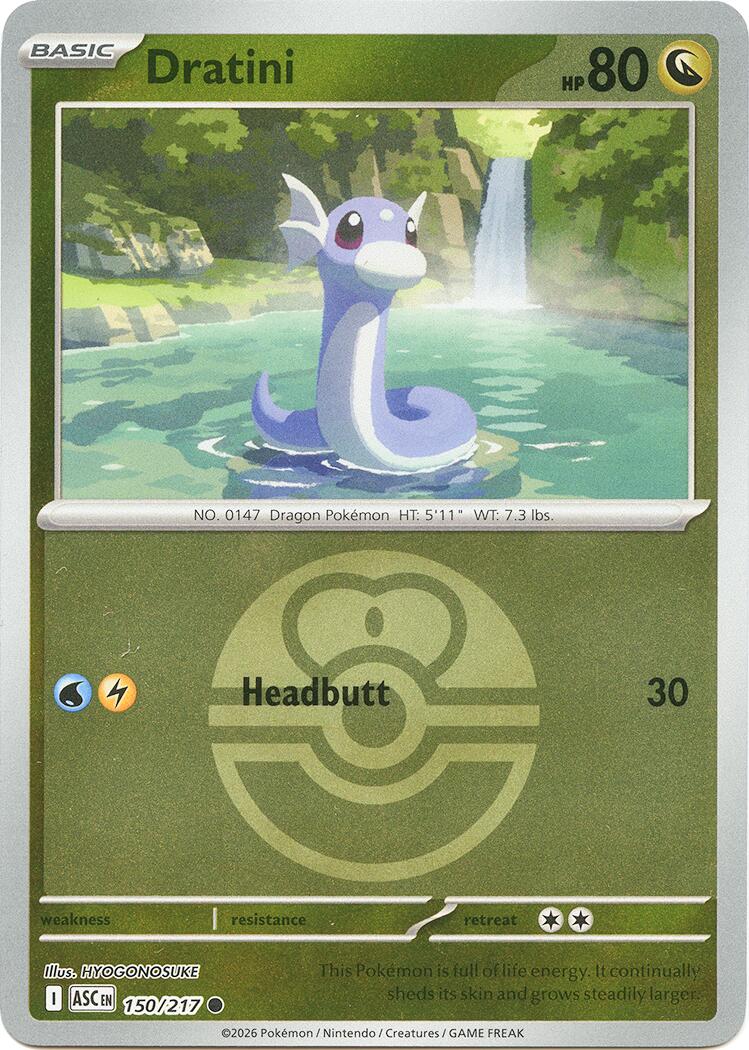 Dratini (150/217) (Love Ball) [Mega Evolution: Ascended Heroes] | Anubis Games and Hobby