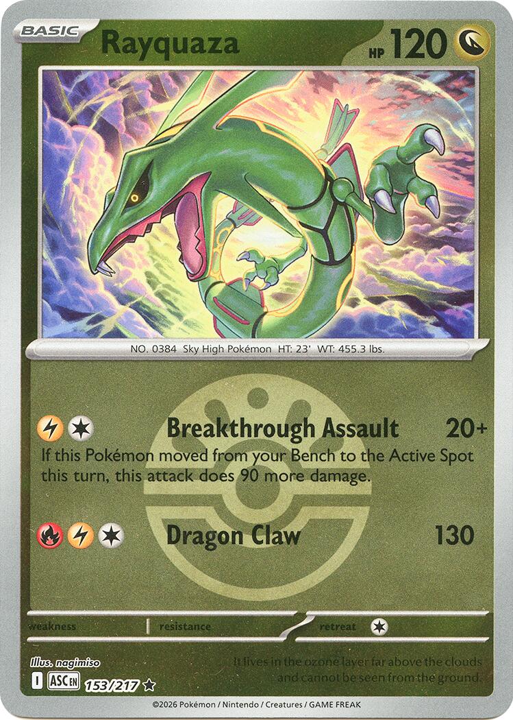 Rayquaza (153/217) (Friend Ball) [Mega Evolution: Ascended Heroes] | Anubis Games and Hobby