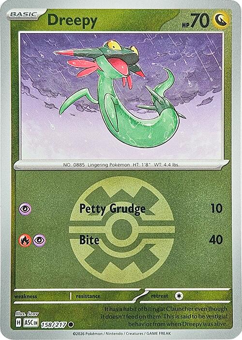 Dreepy (158/217) (Quick Ball) [Mega Evolution: Ascended Heroes] | Anubis Games and Hobby