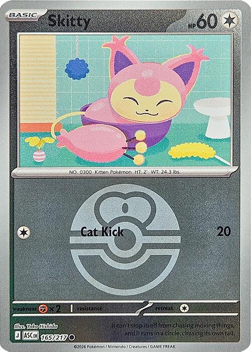 Skitty (165/217) (Love Ball) [Mega Evolution: Ascended Heroes] | Anubis Games and Hobby