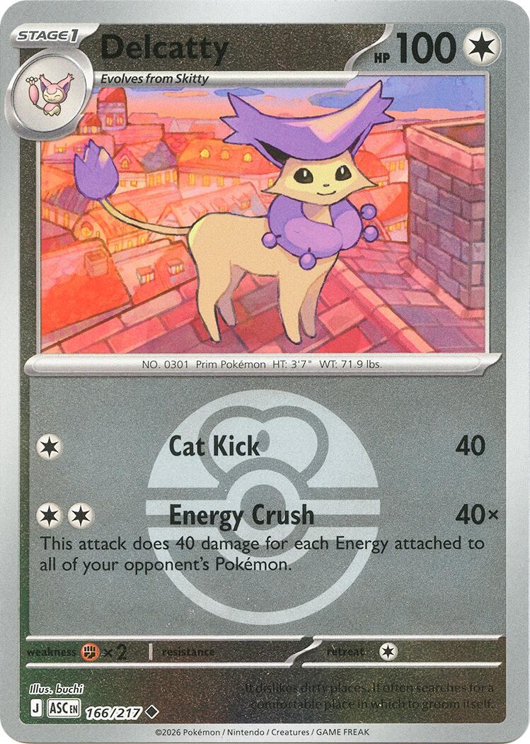 Delcatty (166/217) (Love Ball) [Mega Evolution: Ascended Heroes] | Anubis Games and Hobby