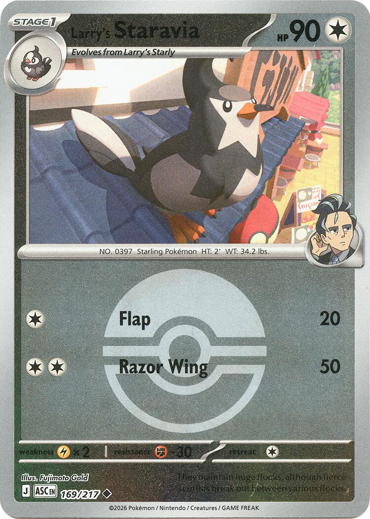 Larry's Staravia (169/217) (Poke Ball) [Mega Evolution: Ascended Heroes] | Anubis Games and Hobby