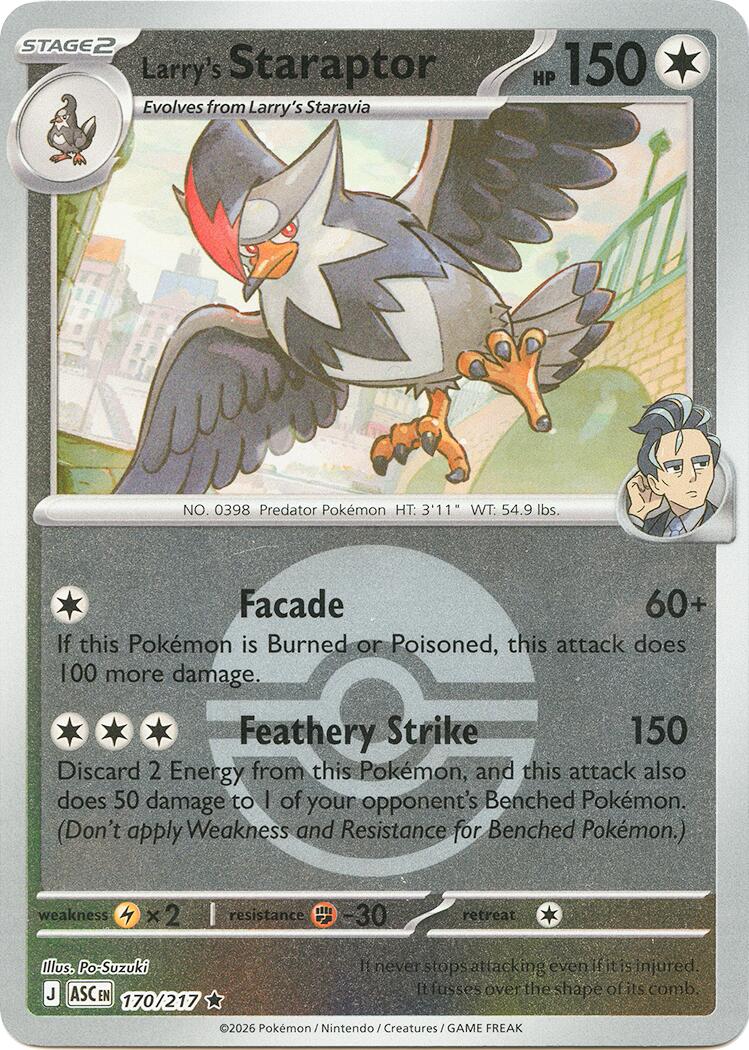 Larry's Staraptor (170/217) (Poke Ball) [Mega Evolution: Ascended Heroes] | Anubis Games and Hobby
