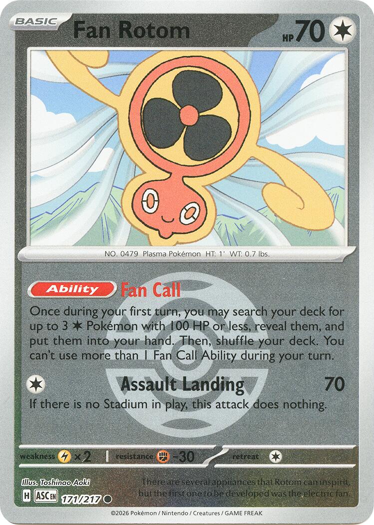 Fan Rotom (171/217) (Dusk Ball) [Mega Evolution: Ascended Heroes] | Anubis Games and Hobby