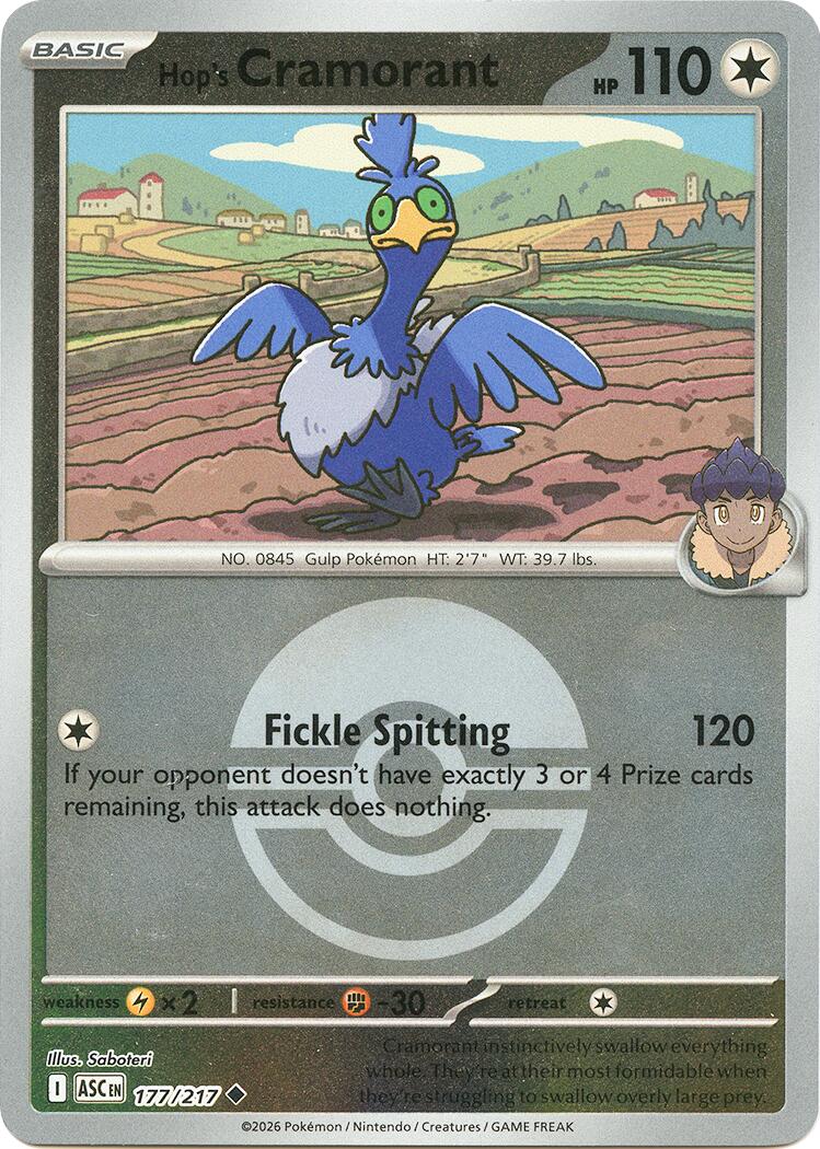 Hop's Cramorant (177/217) (Poke Ball) [Mega Evolution: Ascended Heroes] | Anubis Games and Hobby